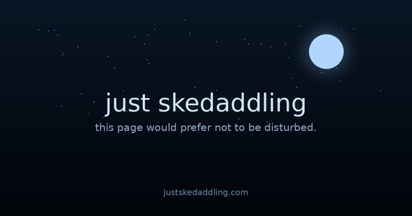 Just Skedaddling — a quiet night sky