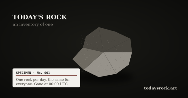 Today's Rock — a single museum rock specimen